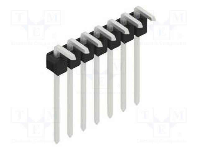 Connector: pin strips; pin header; male; PIN: 7; 2.54mm; THT; 1x7