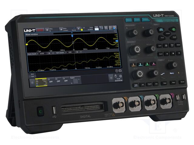 Oscilloscope: digital; 250MHz; 2,5Gsps; 5Mpts; 2n÷1ks/div; ≤1.4ns