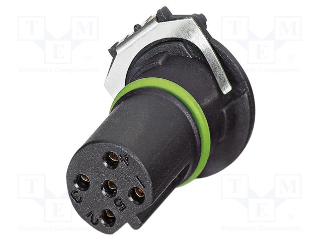 Connector: M12; contact insert; PIN: 5; 60V; straight; THR; B code