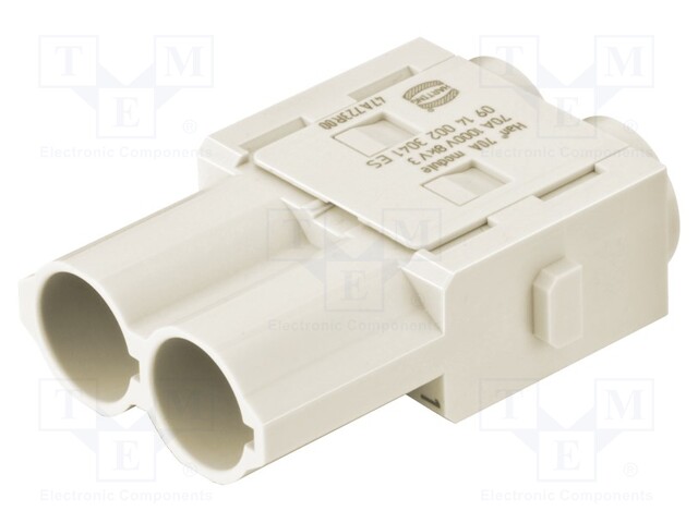 Connector: HDC; module; male; Han-Modular®; PIN: 2; crimped; 70A
