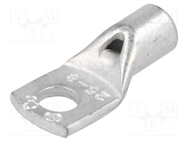 Ring tube terminal; M8; 25mm2; crimped; for cable; tinned; L: 37mm