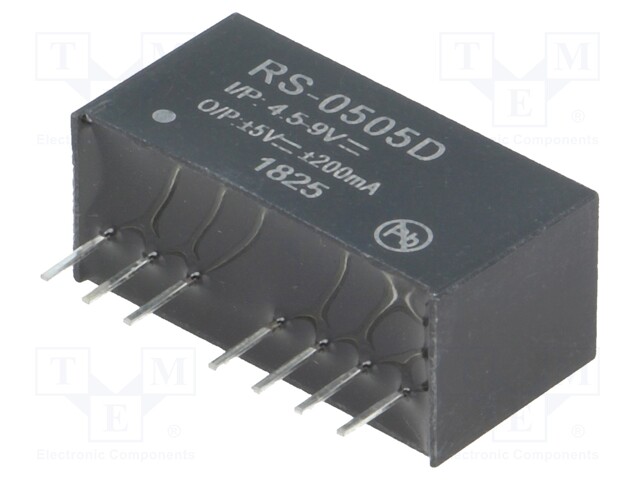 Converter: DC/DC; 2W; Uin: 4.5÷9V; Uout: 5VDC; Uout2: -5VDC; SIP8