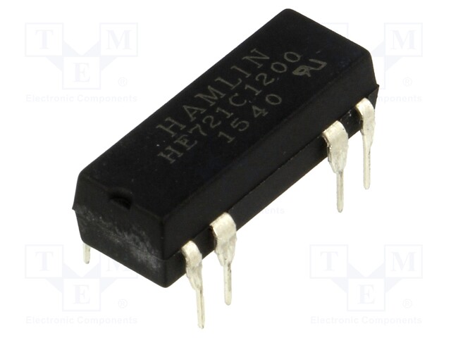 Relay: reed; SPDT; Ucoil: 12VDC; max.175VDC; Rcoil: 500Ω; 288mW; PCB