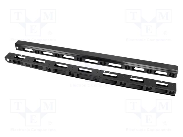 Cable organizer; 37U; black; vertical