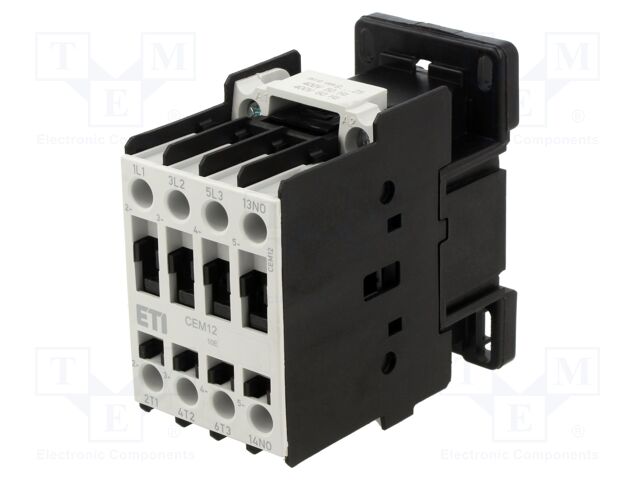 Contactor: 3-pole; NO x3; Auxiliary contacts: NO; 400VAC; 12A; CEM