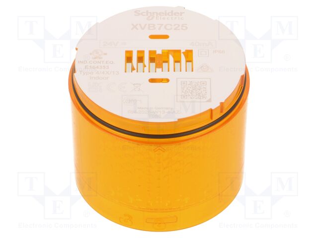 Module: light signaller; orange; LED; 24VDC; 24VAC; IP66