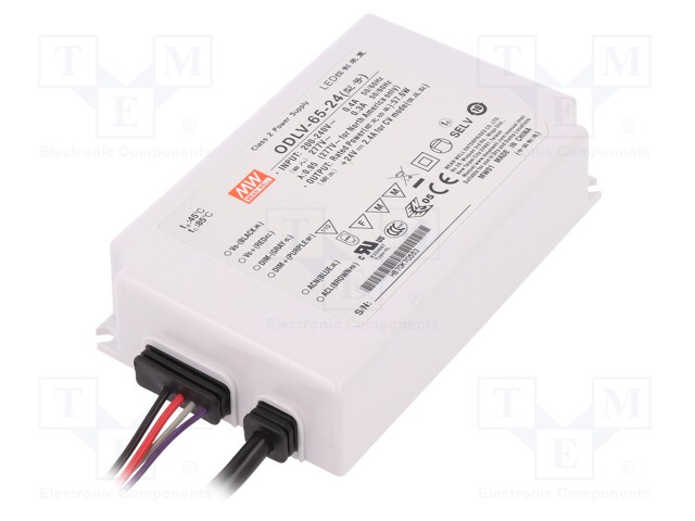 Power supply: switched-mode; LED; 58W; 24VDC; 2.4A; 180÷295VAC