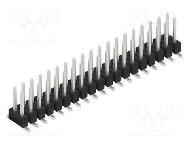 Connector: pin strips; pin header; male; PIN: 38; 2.54mm; SMT; 2x19