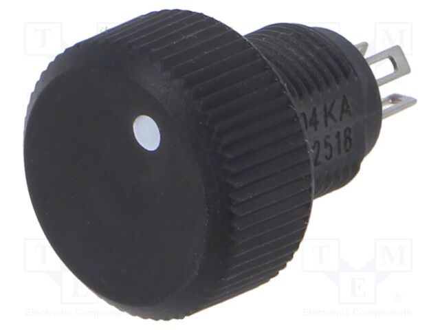 Potentiometer: shaft; single turn; 100kΩ; 1W; ±10%; linear; cermet