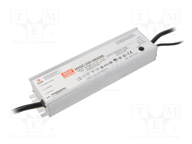 Power supply: switched-mode; LED; 240W; 42.9÷85.7VDC; 1400÷2800mA