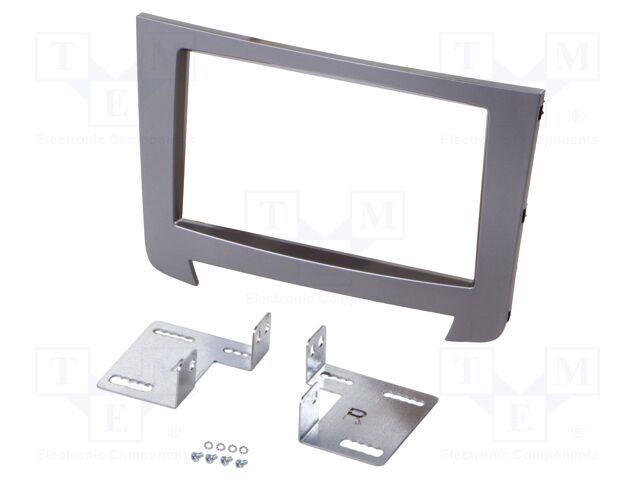 Radio frame; SsangYong; 2 DIN; grey