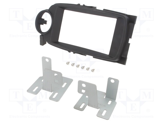 Radio mounting frame; Toyota; 2 DIN; black