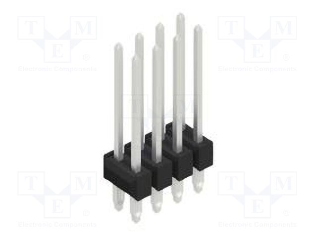 Connector: pin strips; pin header; male; PIN: 8; 2.54mm; THT; 2x4