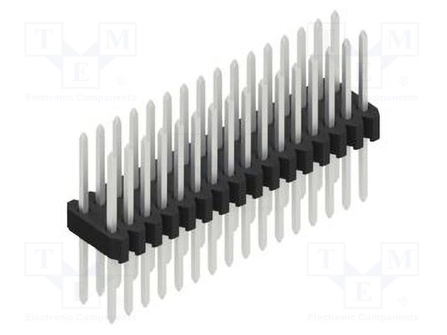 Connector: pin strips; pin header; male; PIN: 32; 1.27mm; THT; 2x16