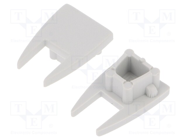 Cap for LED profiles; grey; ABS; Application: MICRO10