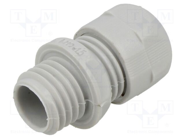 Cable gland; without nut; M12; 1.5; IP68; PA; grey