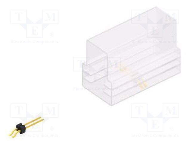 Connector: pin strips; pin header; male; PIN: 2; 1.27mm; SMT; 1x2
