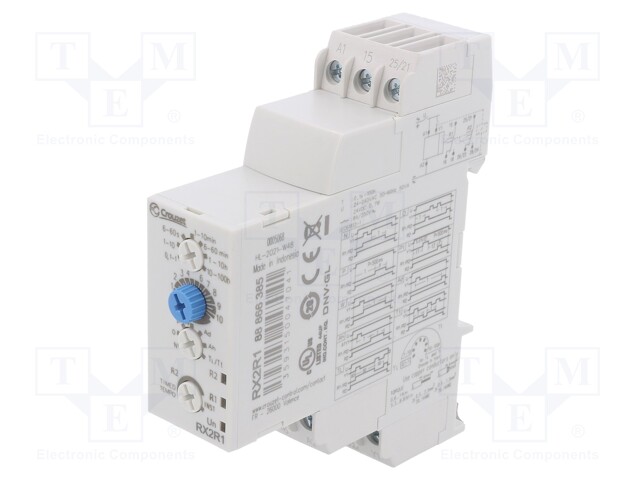 Timer; 0,1s÷100h; DPDT; 250VAC/8A; Usup: 24÷240VAC; 24VDC; DIN; IP20