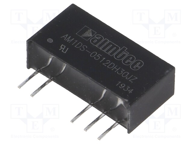 Converter: DC/DC; 1W; Uin: 4.5÷5.5V; Uout: 12VDC; Uout2: -12VDC; SIP7