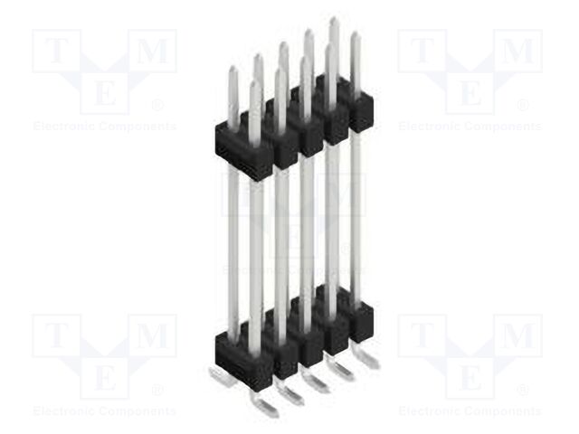 Connector: pin strips; pin header; male; PIN: 10; 2.54mm; SMT; 2x5