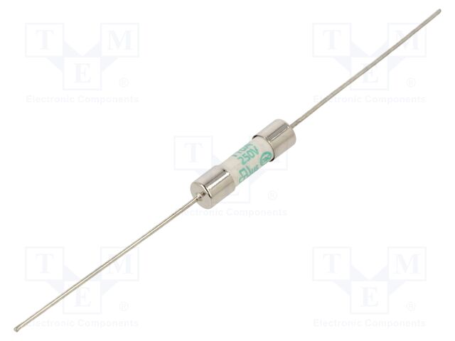 Fuse: fuse; ceramic; 10A; 250V; time-lag; 5x20mm; brass; axial