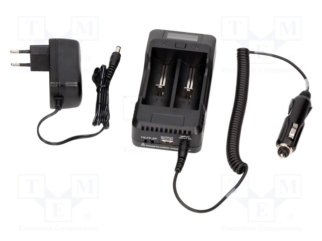 Charger: microprocessor-based; Li-FePO4,Li-Ion; 1A