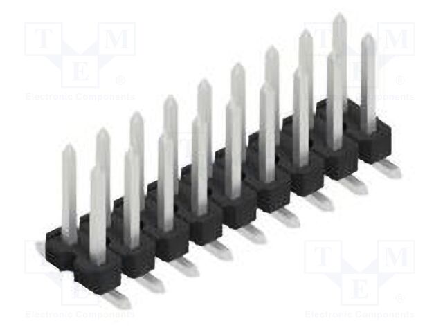 Connector: pin strips; pin header; male; PIN: 18; 2.54mm; SMT; 2x9