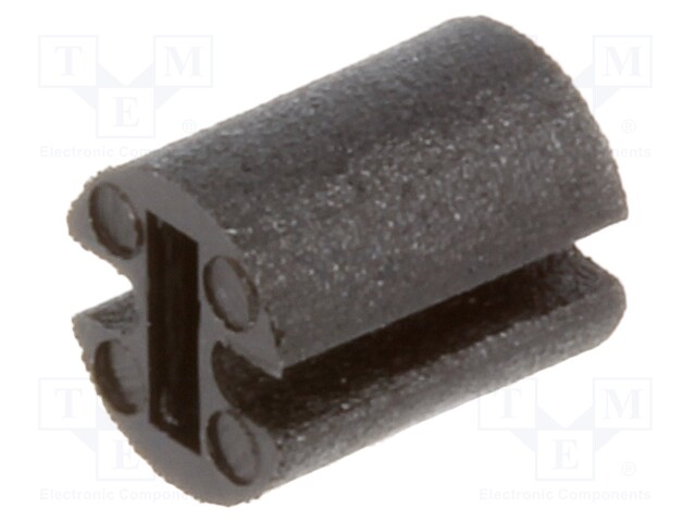 Spacer sleeve; LED; Øout: 4.5mm; ØLED: 3mm; L: 5.5mm; black; UL94V-2