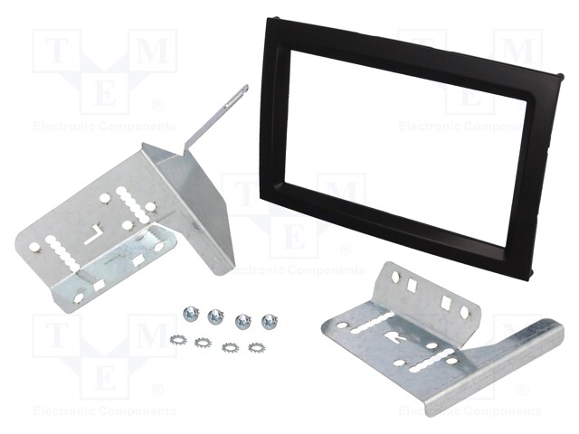 Radio mounting frame; Kia; 2 DIN; black