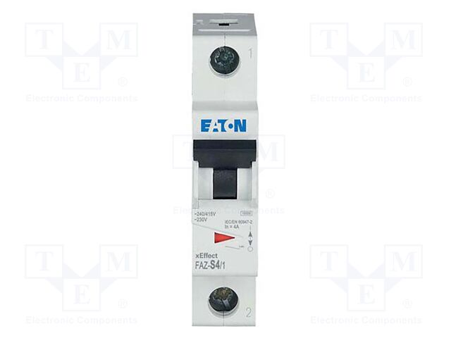 Circuit breaker; 230/400VAC; Inom: 4A; Poles: 1; DIN; Charact: S