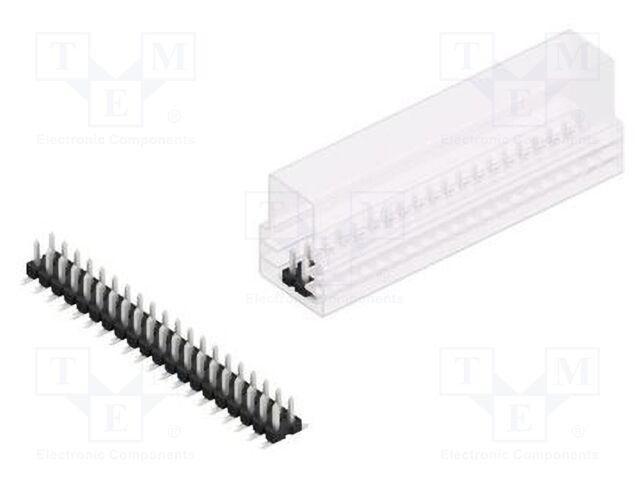 Connector: pin strips; pin header; male; PIN: 40; 2.54mm; SMT; 2x20