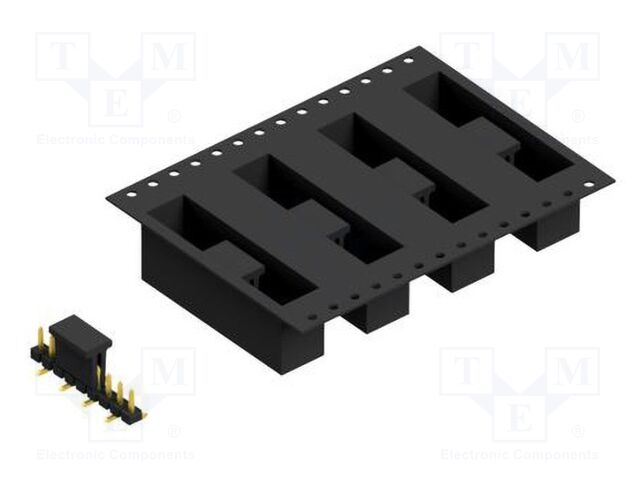 Connector: pin strips; pin header; male; PIN: 9; 2.54mm; SMT; 1x9