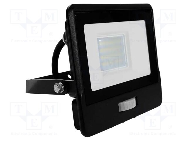 Lamp: LED flood light; 20W; 230VAC; white cold; 100°; 6400K; 25000h