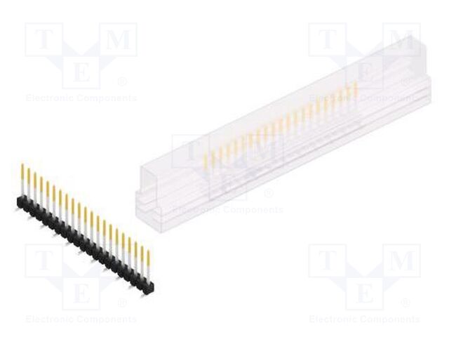 Connector: pin strips; pin header; male; PIN: 21; 2.54mm; SMT; 1x21