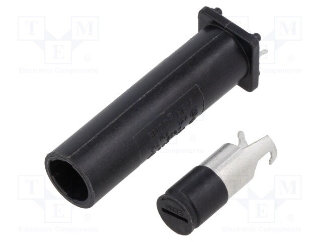 Fuse holder; THT; 6.3x32mm; -40÷85°C; 16A; Mat: thermoplastic; 5mΩ