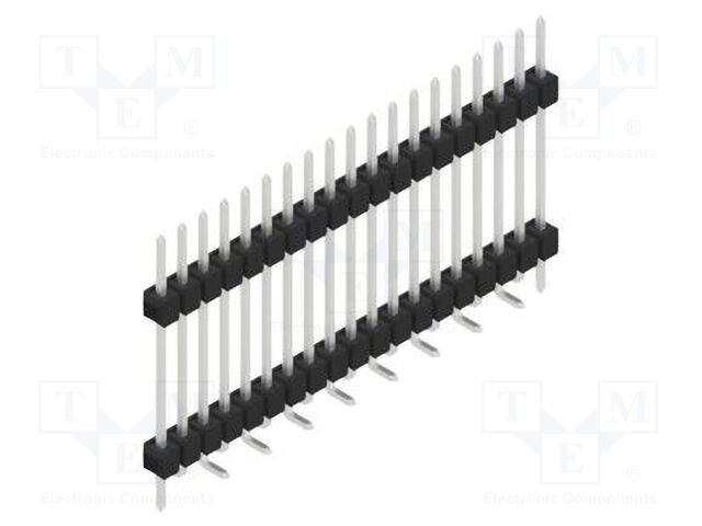Connector: pin strips; pin header; male; PIN: 19; 2.54mm; SMT; 1x19