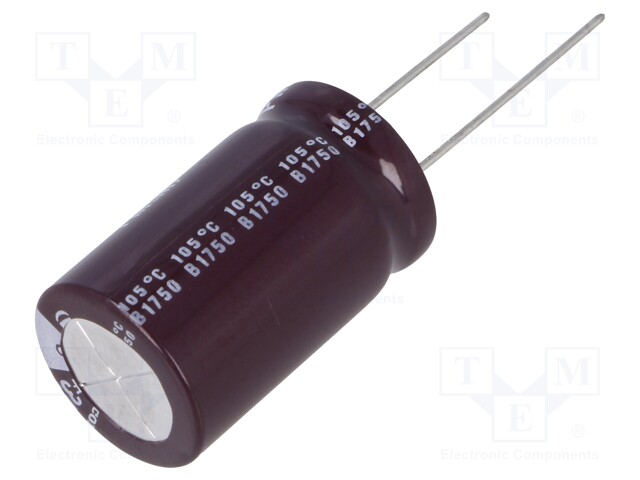 Capacitor: electrolytic; low impedance; THT; 2200uF; 35VDC; ±20%