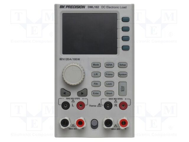 Electronic load; 0÷80V; 0÷20A; 100W; DML; 85x142x550mm; Ch: 2