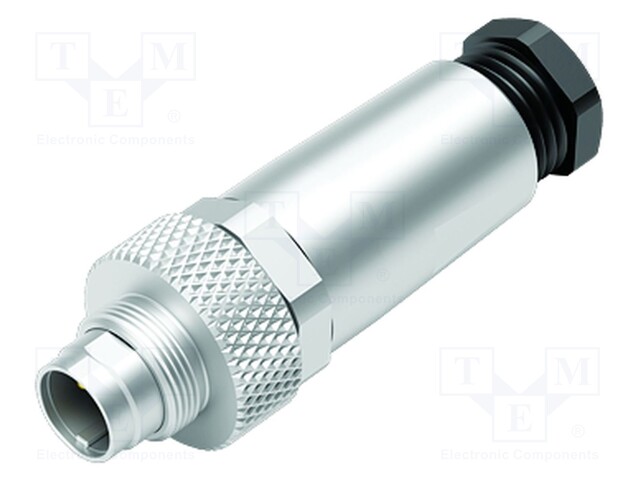 Plug; Connector: M9; 712; male; PIN: 3; shielded; gold-plated; 4A