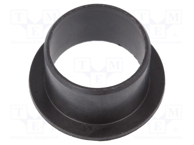 Bearing: sleeve bearing; with flange; Øout: 18mm; Øint: 16mm; black