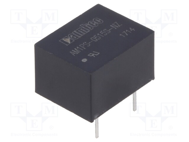 Converter: DC/DC; 1W; Uin: 4.5÷5.5V; 15VDC; Iout: 67mA; DIP8; 1.8g