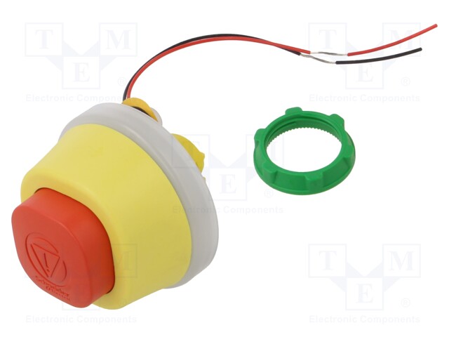 E-STOP SWITCH ACTUATOR, 22MM, RED