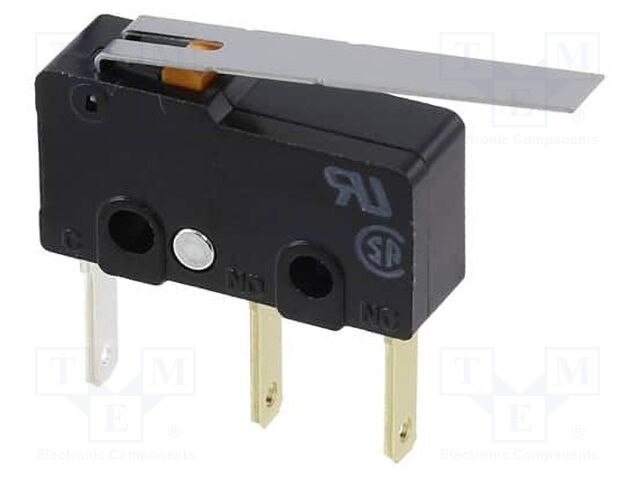 Microswitch SNAP ACTION; with lever; SPDT; 0.1A/125VAC; ON-(ON)