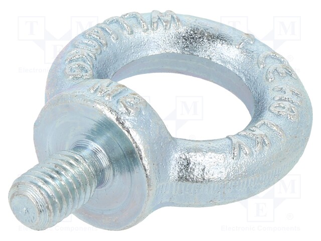 Lifting eye bolt; M8x13; DIN: 580; Head: eye; none; steel; zinc