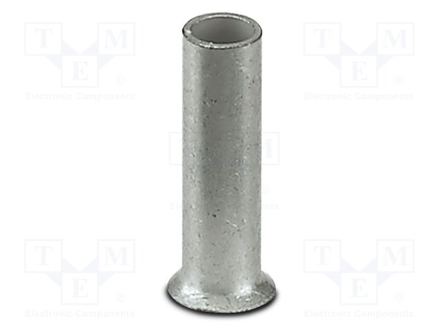Tip: bootlace ferrule; non-insulated; copper; 0.75mm2; 6mm; tinned
