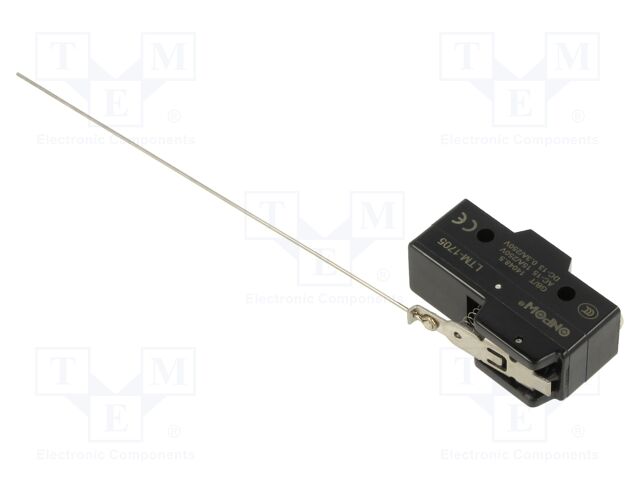 Microswitch SNAP ACTION; 15A/250VAC; 0.03A/250VDC; with lever