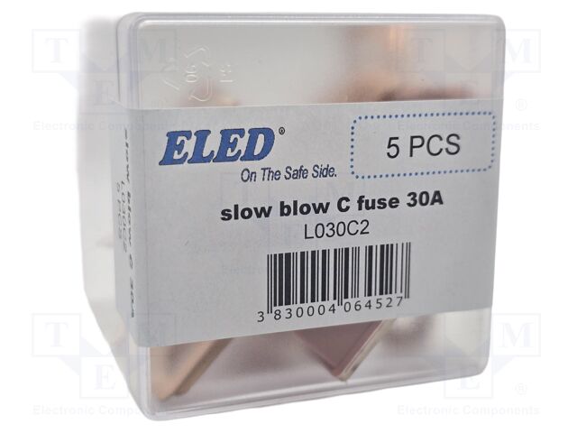 Fuse: fuse; 30A; 32VDC; automotive; 62mm; 62x15.2x22.2mm