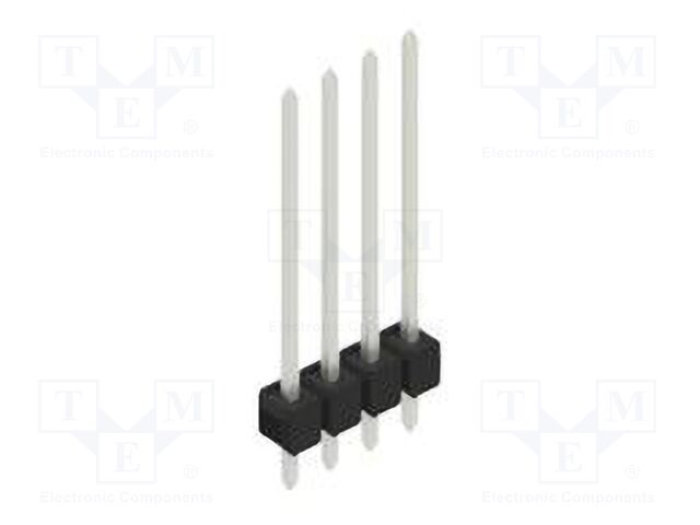 Connector: pin strips; pin header; male; PIN: 4; 2.54mm; THT; 1x4