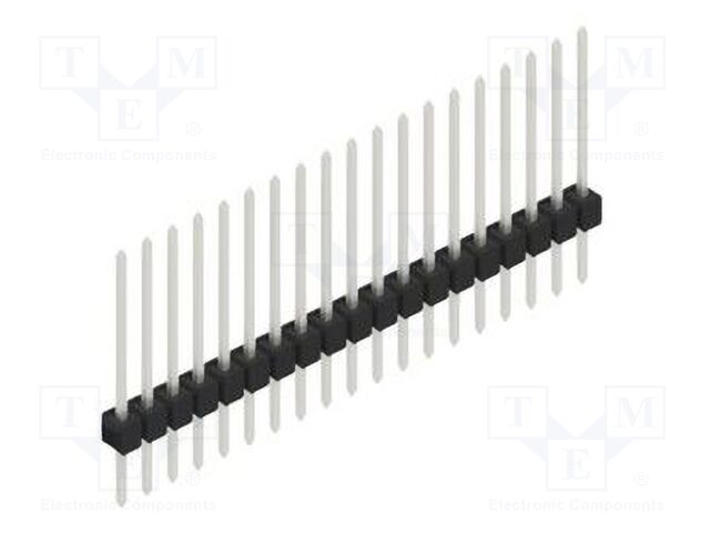 Connector: pin strips; pin header; male; PIN: 19; 2.54mm; THT; 1x19