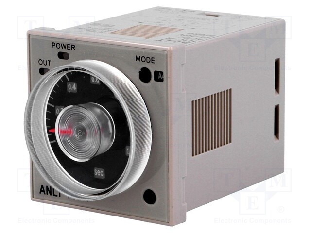 Timer; 0,2s÷300h; DPDT; 250VAC/5A; 24÷240VAC; 24÷240VDC; octal